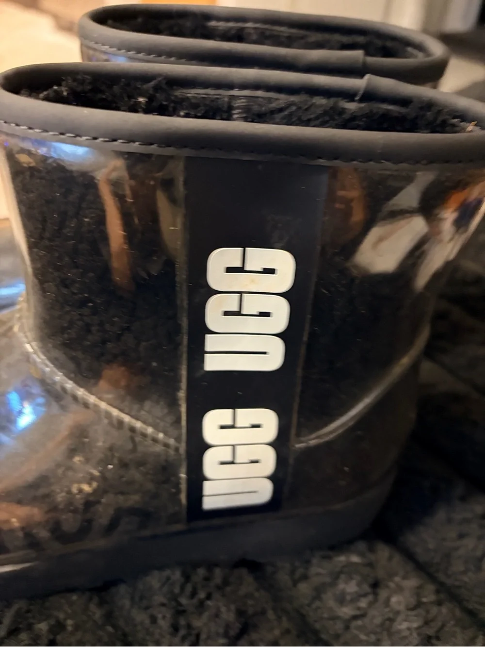 UGG Black Gloss Rain Boots